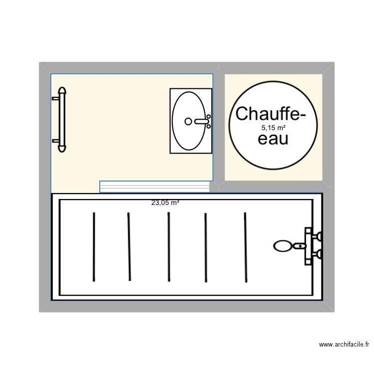 Projet. Plan de 2 pièces et 28 m2