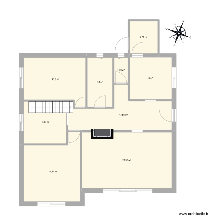 Maison Peyrat. Plan de 9 pièces et 102 m2