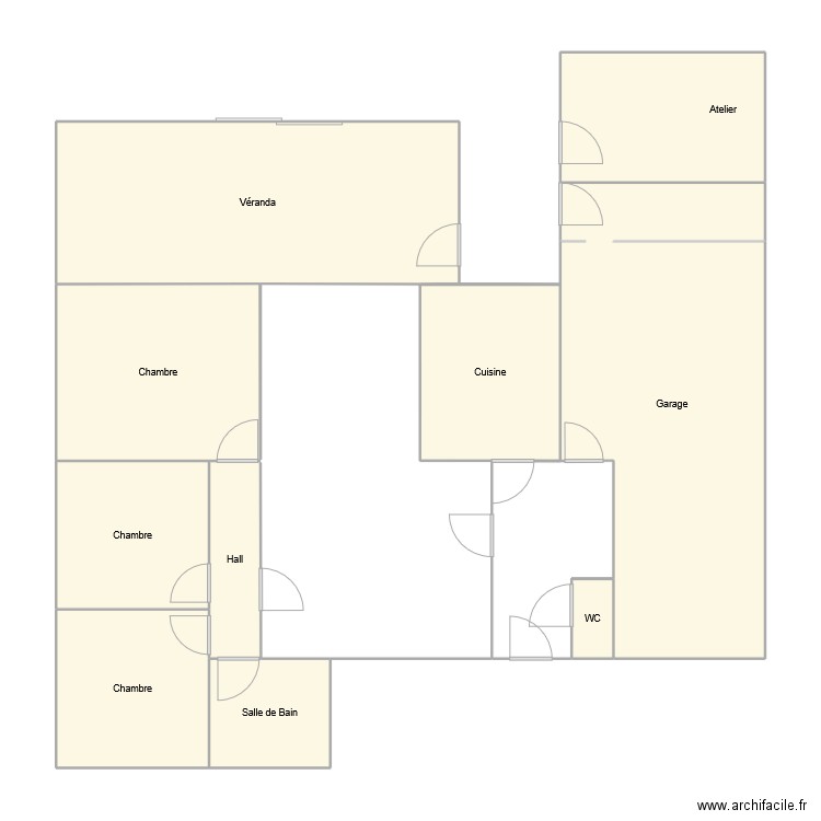 Maison. Plan de 10 pièces et 113 m2