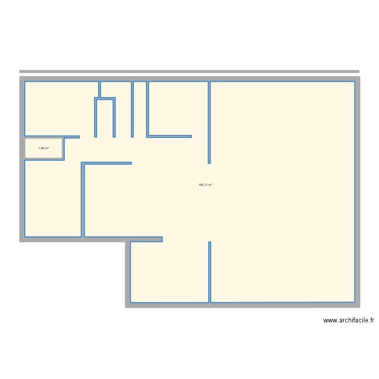 CGB. Plan de 2 pièces et 162 m2