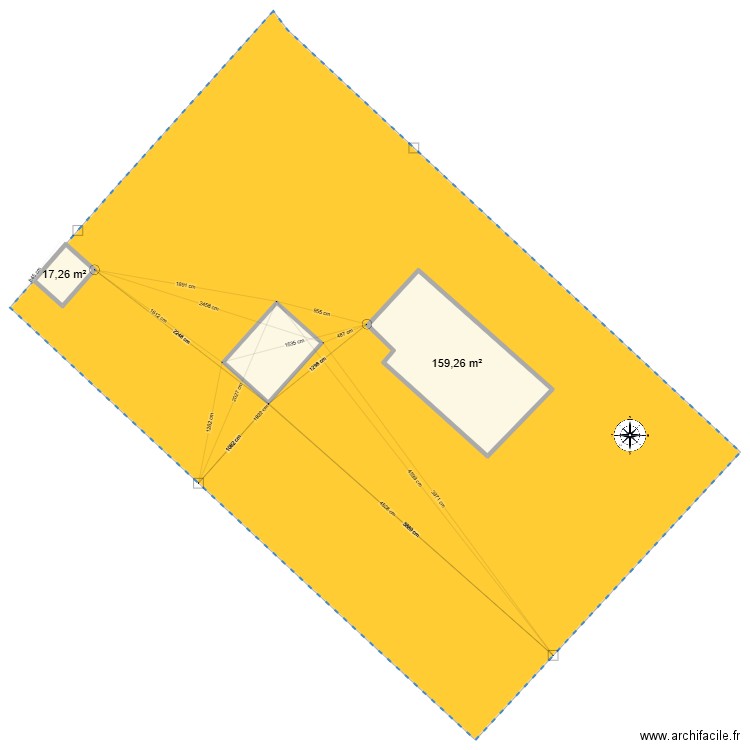 garage cote cadastre2. Plan de 3 pièces et 224 m2