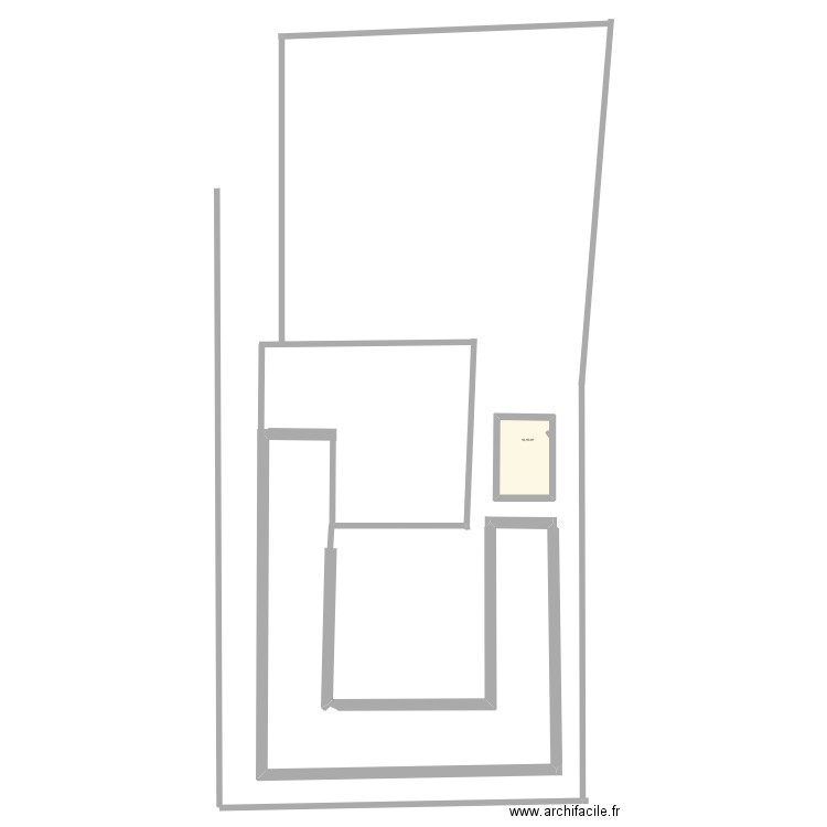 houche 2. Plan de 1 pièce et 10 m2