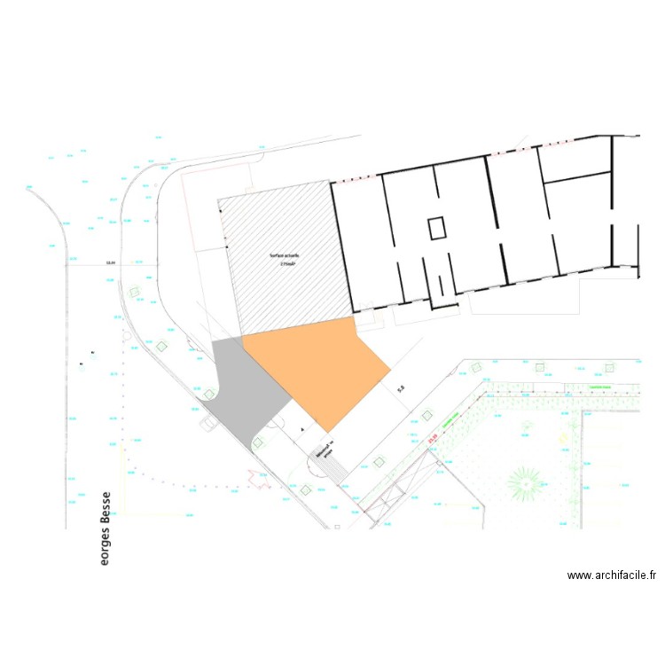 agrandissement magasin. Plan de 0 pièce et 0 m2