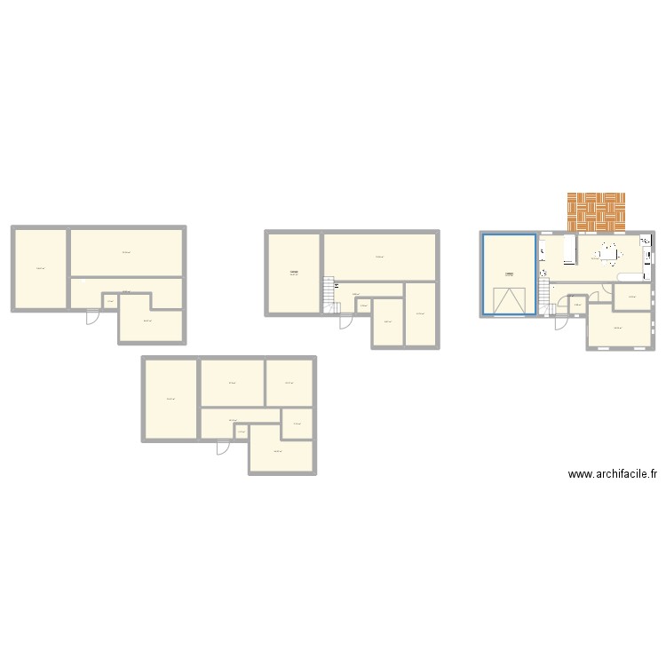 maison. Plan de 24 pièces et 350 m2