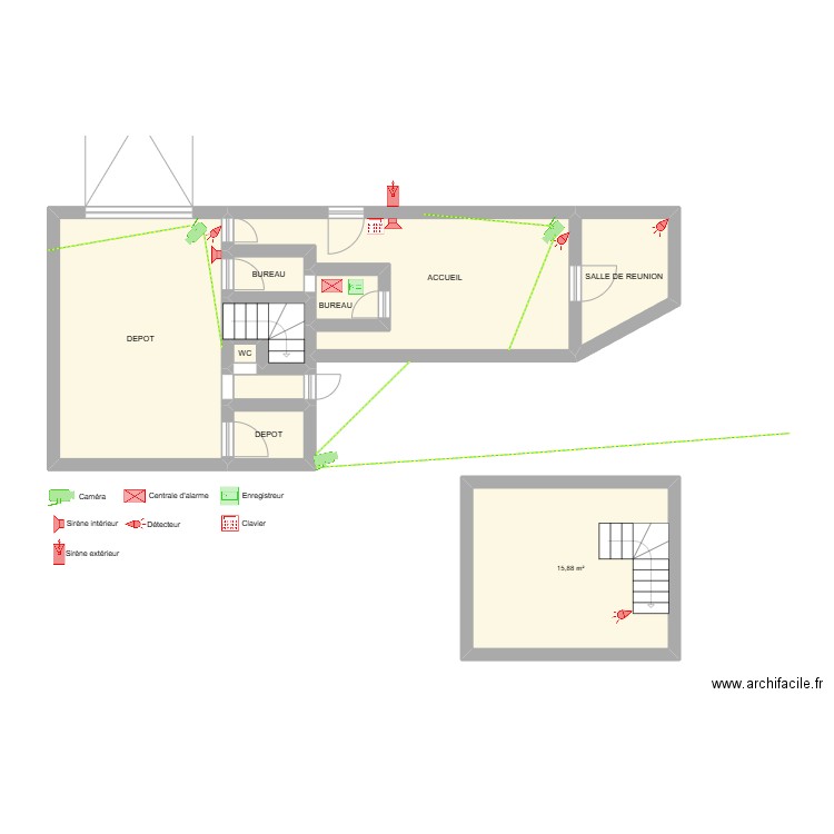 Attila/feurs. Plan de 10 pièces et 63 m2