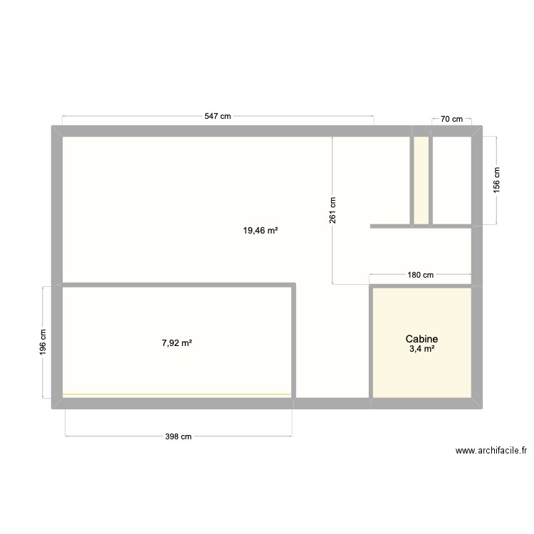 tournavelles. Plan de 5 pièces et 32 m2