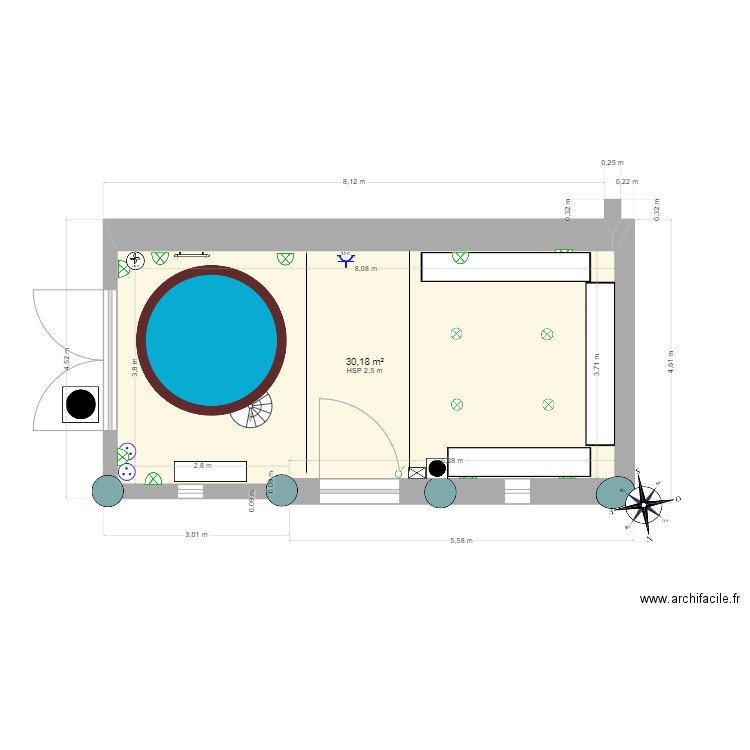 Garage futur 3. Plan de 0 pièce et 0 m2