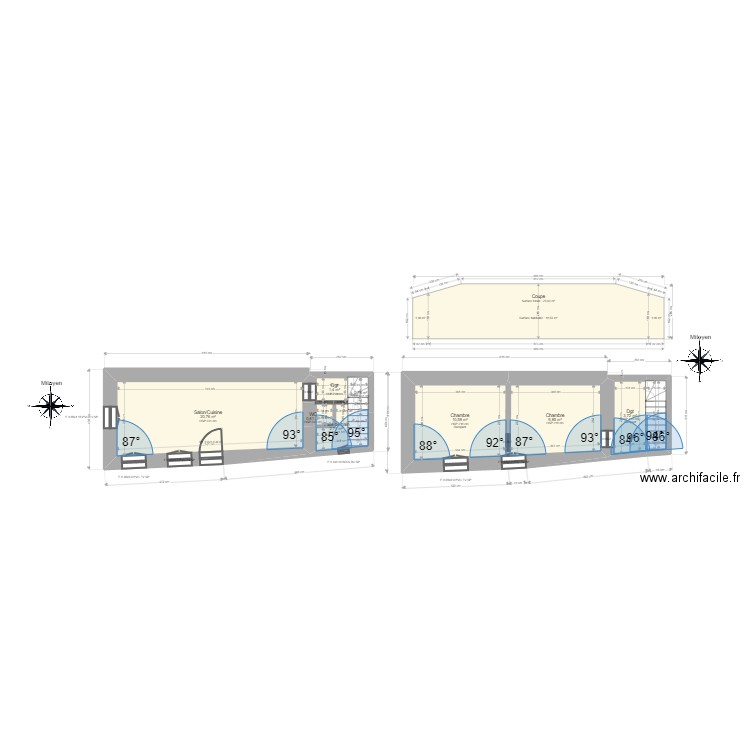 ML24007691 GUYARD. Plan de 9 pièces et 52 m2