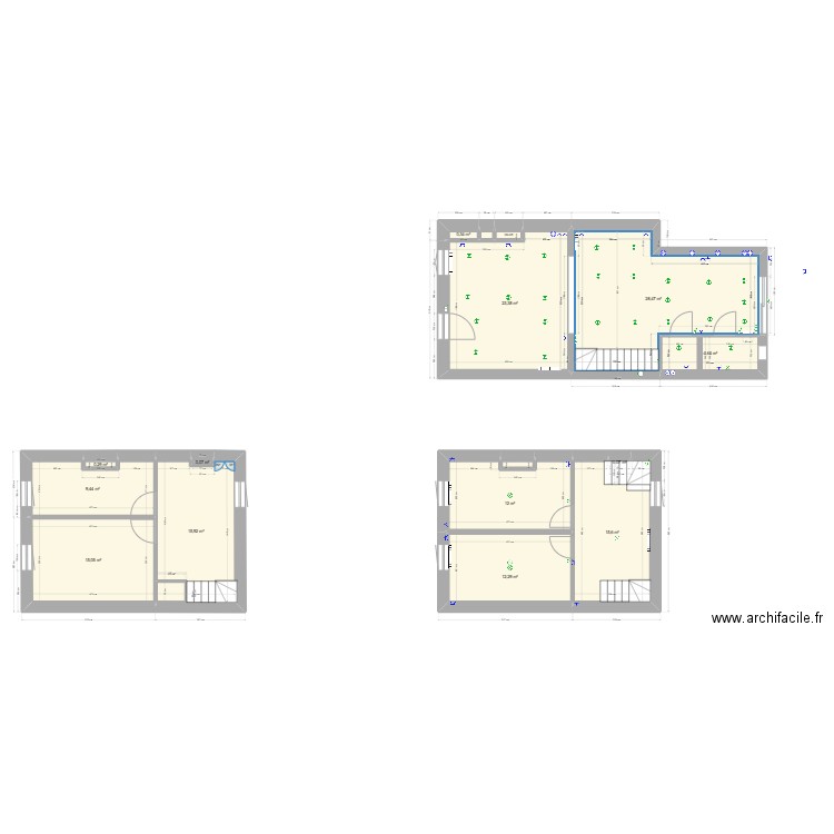 Maison 63A Le Roeulx. Plan de 16 pièces et 138 m2