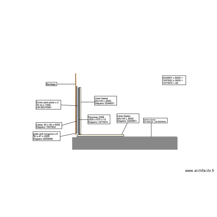 MONTAGE EN COUPE. Plan de 0 pièce et 0 m2