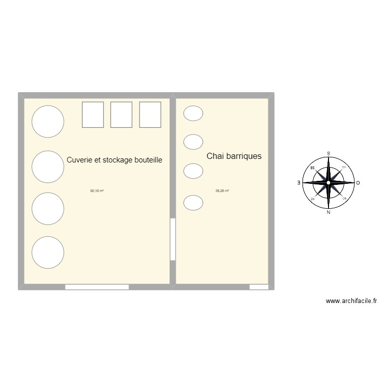 OSMOSE. Plan de 2 pièces et 98 m2