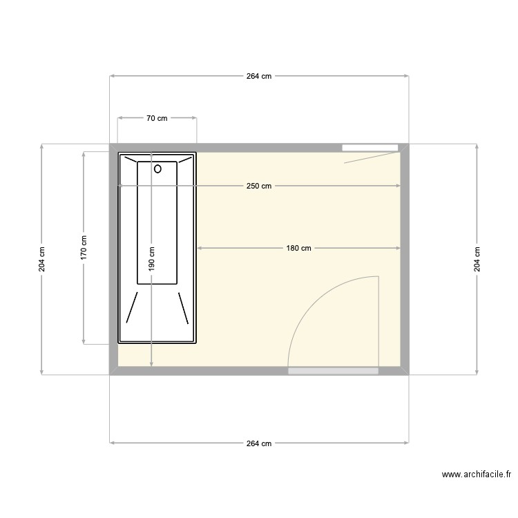 LOS BERNARDOS. Plan de 1 pièce et 5 m2