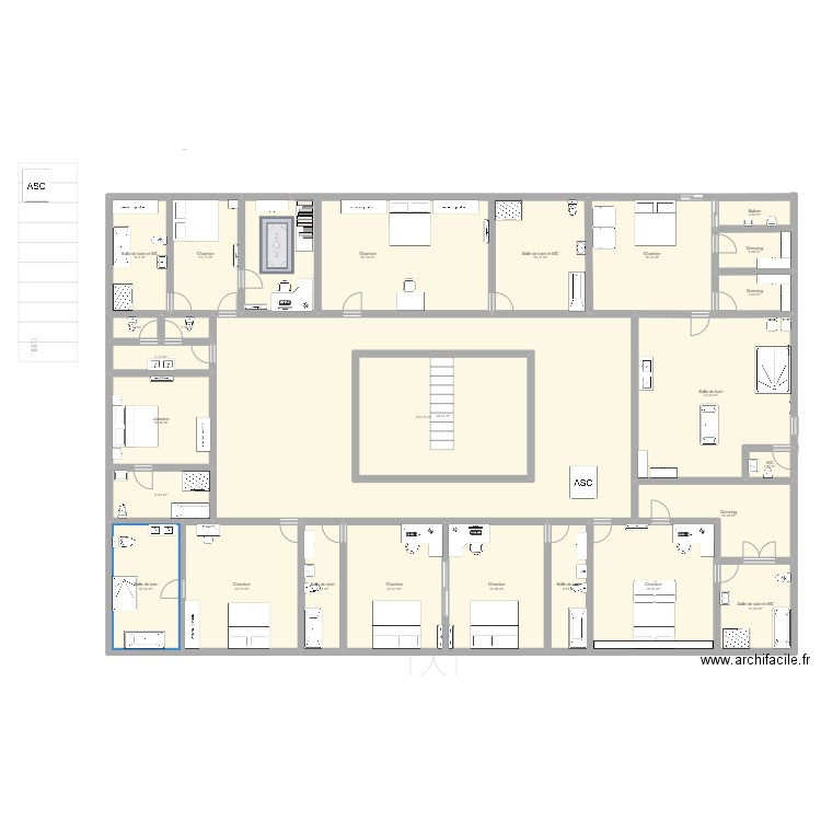 Australie 2. Plan de 70 pièces et 3924 m2