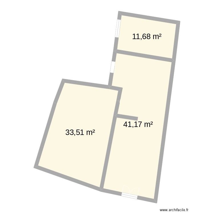 Maison 1. Plan de 3 pièces et 86 m2