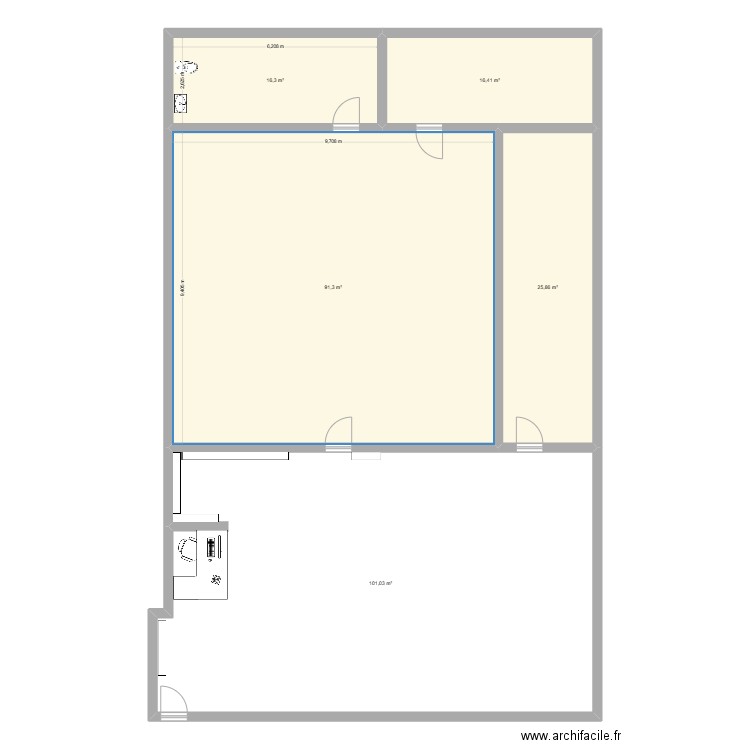 Buisness plan 7GTPE vanhenten. Plan de 5 pièces et 251 m2