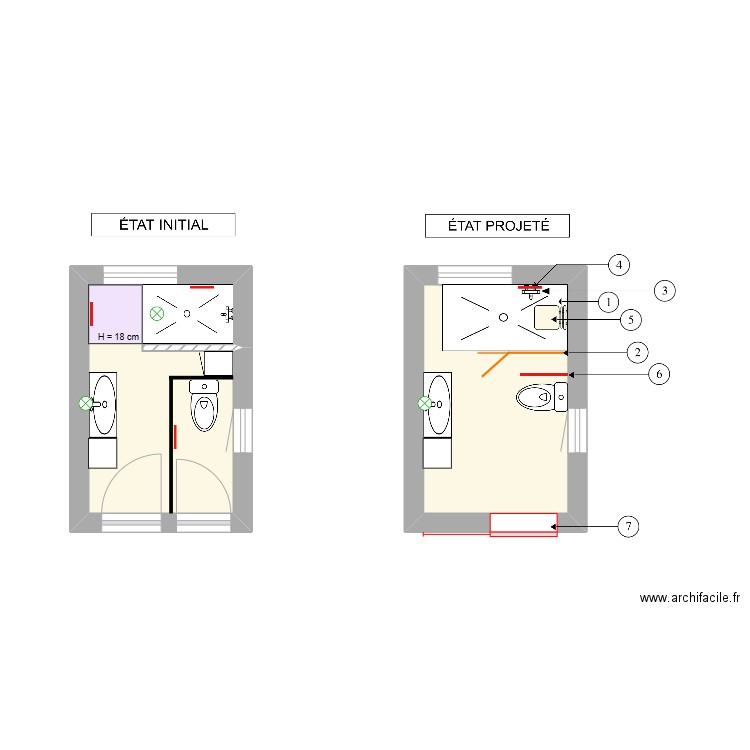 SCIANDRA. Plan de 2 pièces et 12 m2