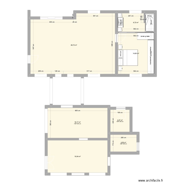 SERIGNAN ACTUEL. Plan de 11 pièces et 221 m2