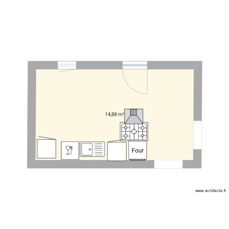 SARL 3 G. Plan de 1 pièce et 15 m2