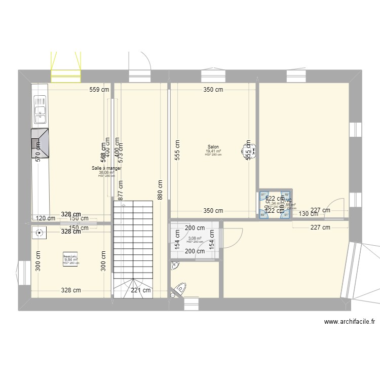 eygurande. Plan de 6 pièces et 111 m2