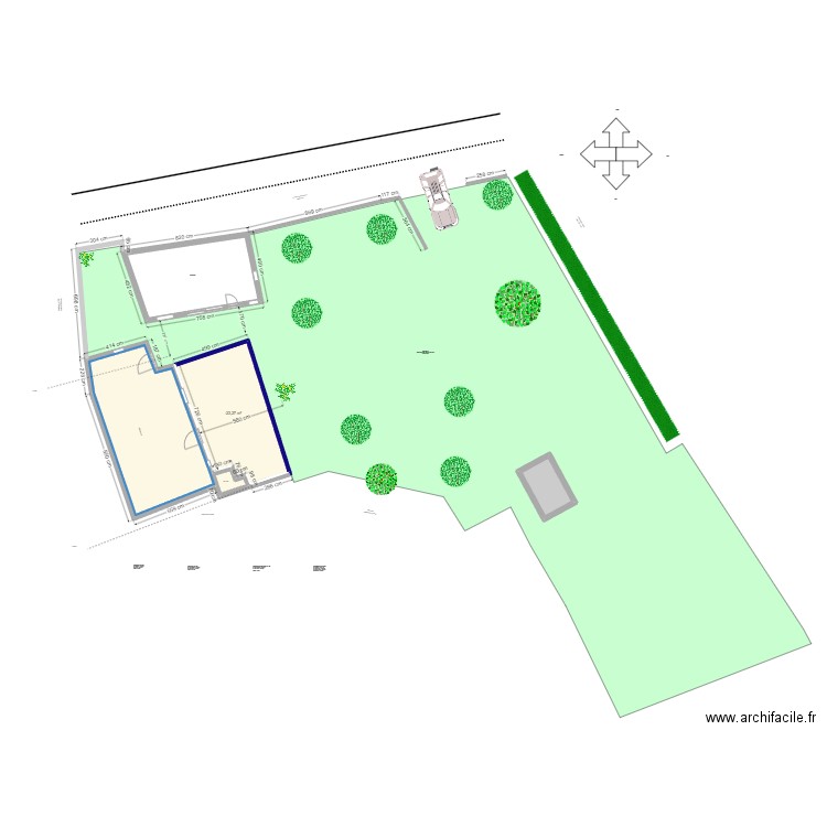 PLAN DE MASSE APRES TRAVAUX V3. Plan de 5 pièces et 126 m2