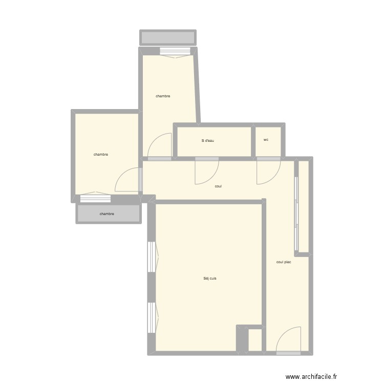 Morillon Lacapere. Plan de 11 pièces et 45 m2