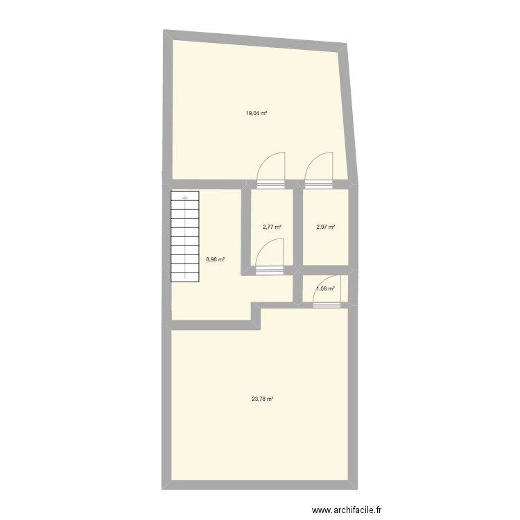 apt moycomblefg. Plan de 6 pièces et 59 m2