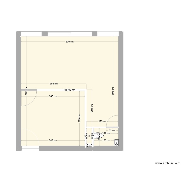 EPSILON ATELIER. Plan de 3 pièces et 31 m2