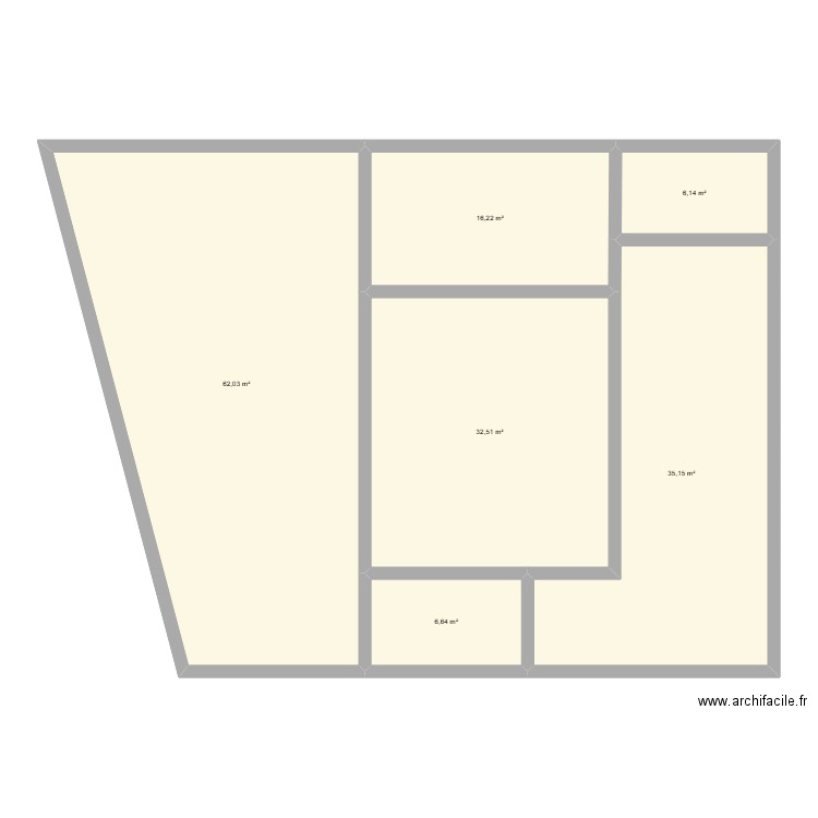 chartreuse. Plan de 6 pièces et 159 m2