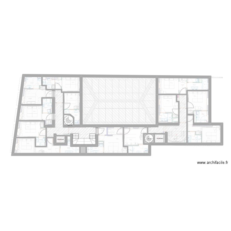 ChouchouR+1à5. Plan de 20 pièces et 210 m2