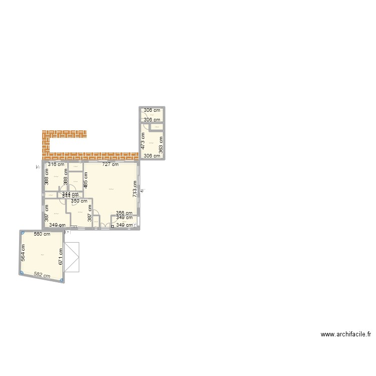 maison. Plan de 14 pièces et 162 m2