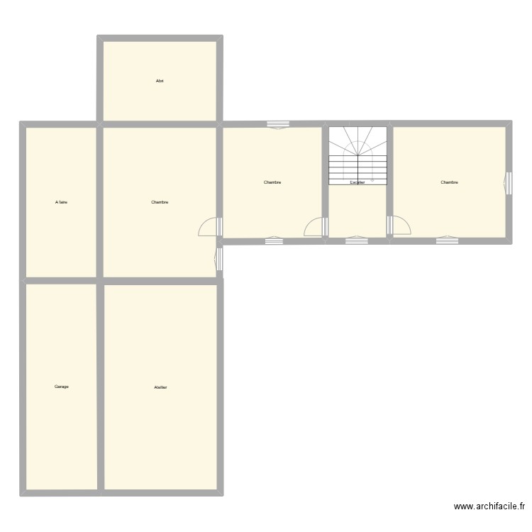 Bazugues  etage. Plan de 8 pièces et 203 m2