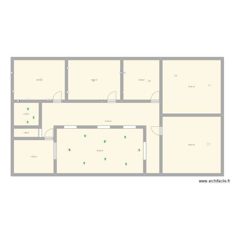 ELEC OUARIFEN. Plan de 10 pièces et 192 m2