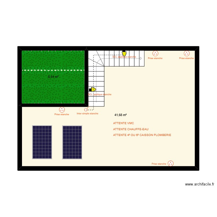 PROJET IMMEUBLE SCI NAINA PLAN MASSE. Plan de 2 pièces et 50 m2