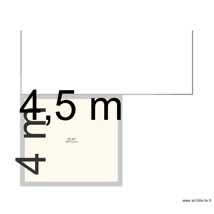 plan extension courrieres. Plan de 1 pièce et 18 m2