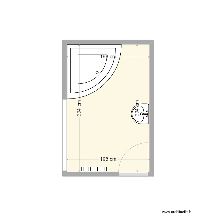 Etat-Actuel_Ruffenach. Plan de 1 pièce et 6 m2