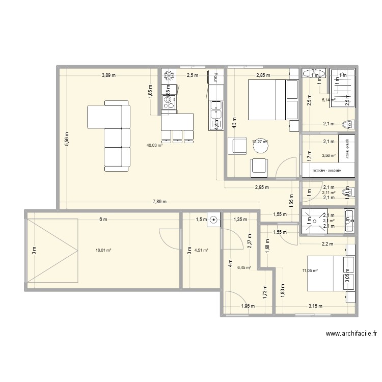 maiso, 21.03.2025. Plan de 10 pièces et 105 m2