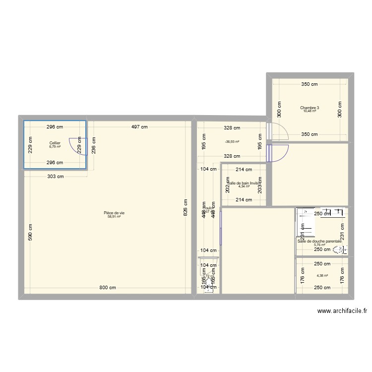 Maison_Ploubezre_V1. Plan de 9 pièces et 103 m2