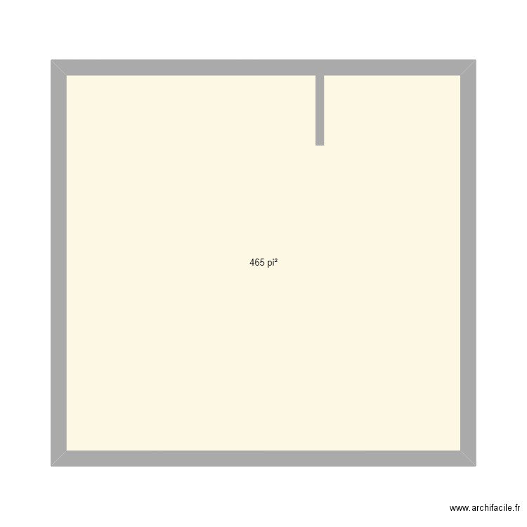 Sous-sol. Plan de 1 pièce et 43 m2