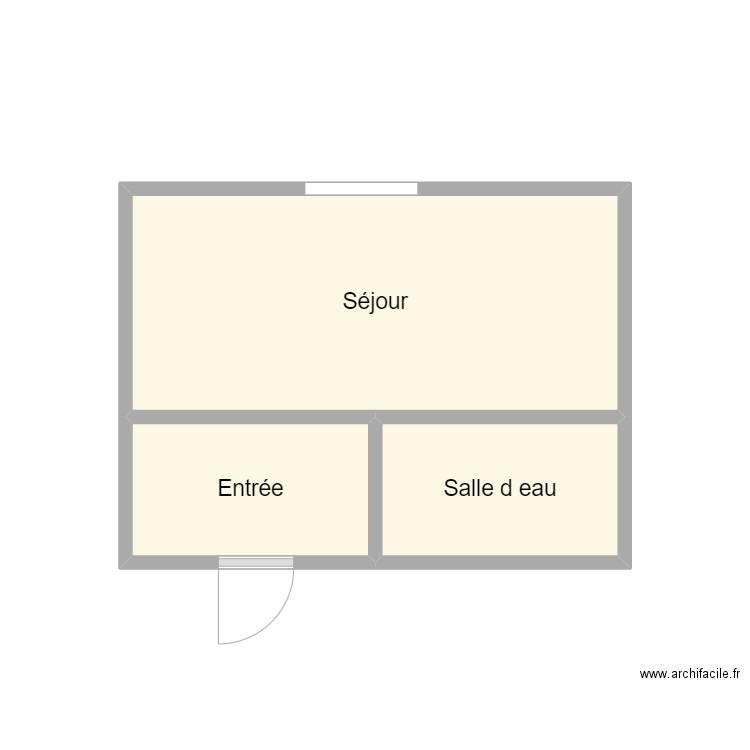 PLAN 2407 FLOC'H. Plan de 3 pièces et 11 m2