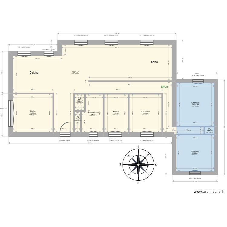  ML24016175  MAGNAVAL. Plan de 10 pièces et 139 m2