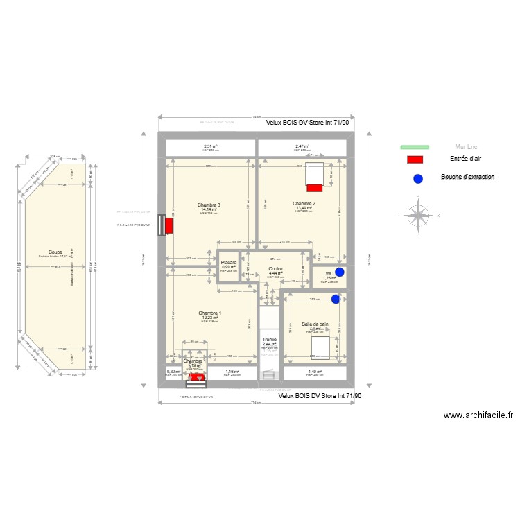 ML24016058. Plan de 22 pièces et 129 m2