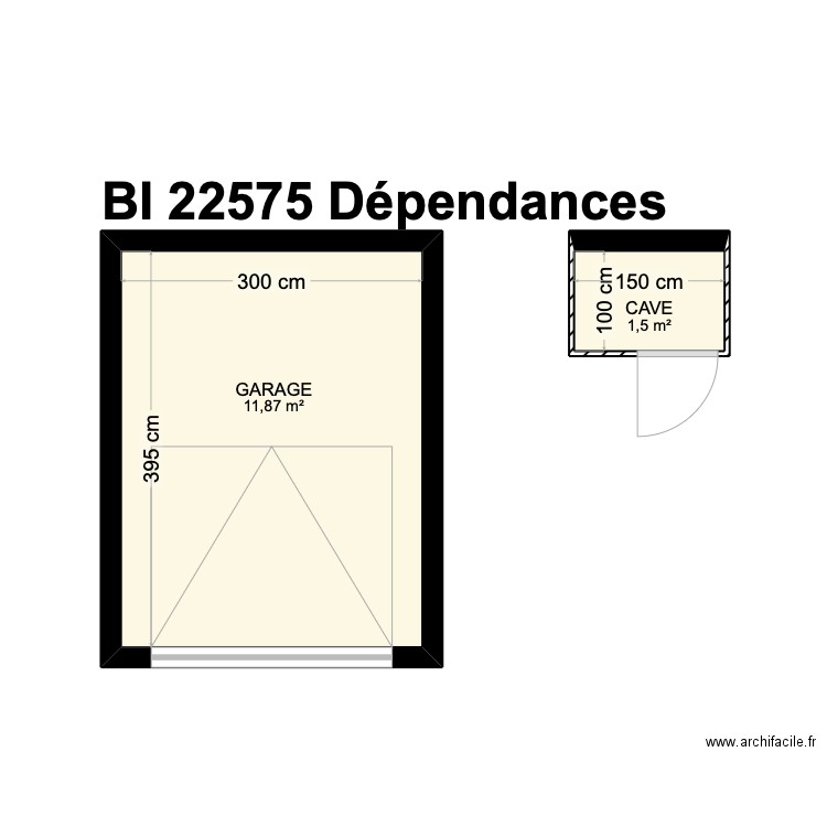 BI 22575. Plan de 11 pièces et 80 m2