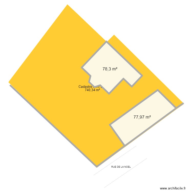 PLAN CLOTURE AVANT OUVERTURE. Plan de 2 pièces et 156 m2