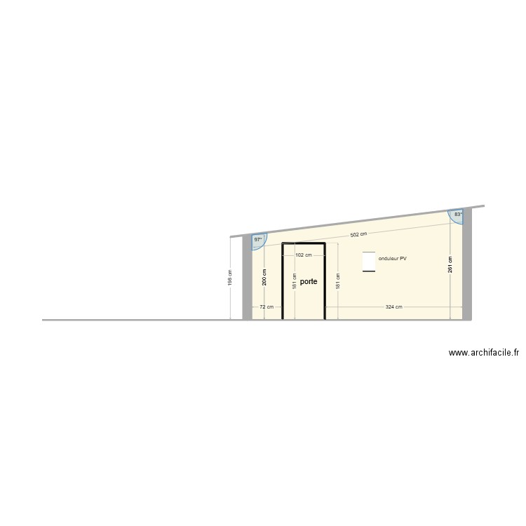 carp. Plan de 2 pièces et 11 m2