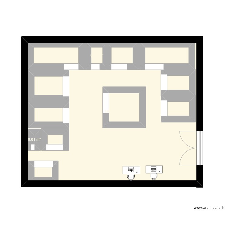 Pissavin. Plan de 13 pièces et 48 m2