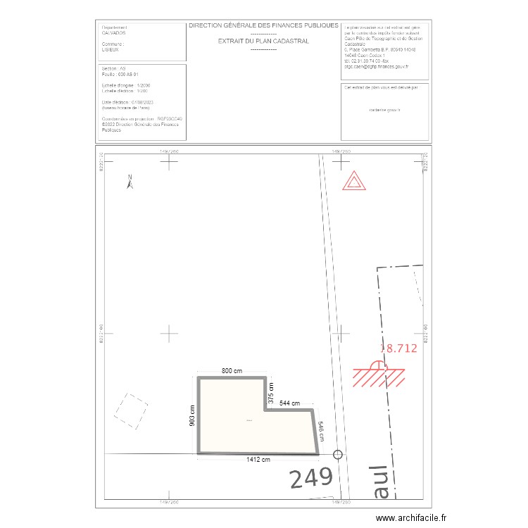 Plan1. Plan de 1 pièce et 92 m2