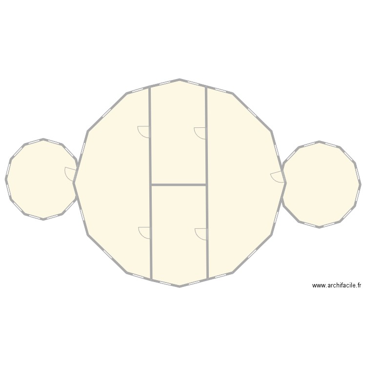 Dortoir 1. Plan de 5 pièces et 1229 m2