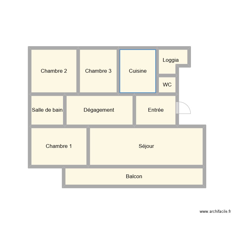 2502 TOULLEC. Plan de 11 pièces et 21 m2