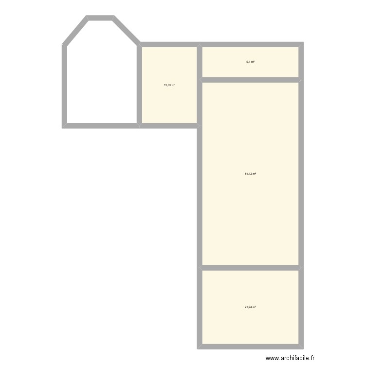 Bailla. Plan de 4 pièces et 98 m2