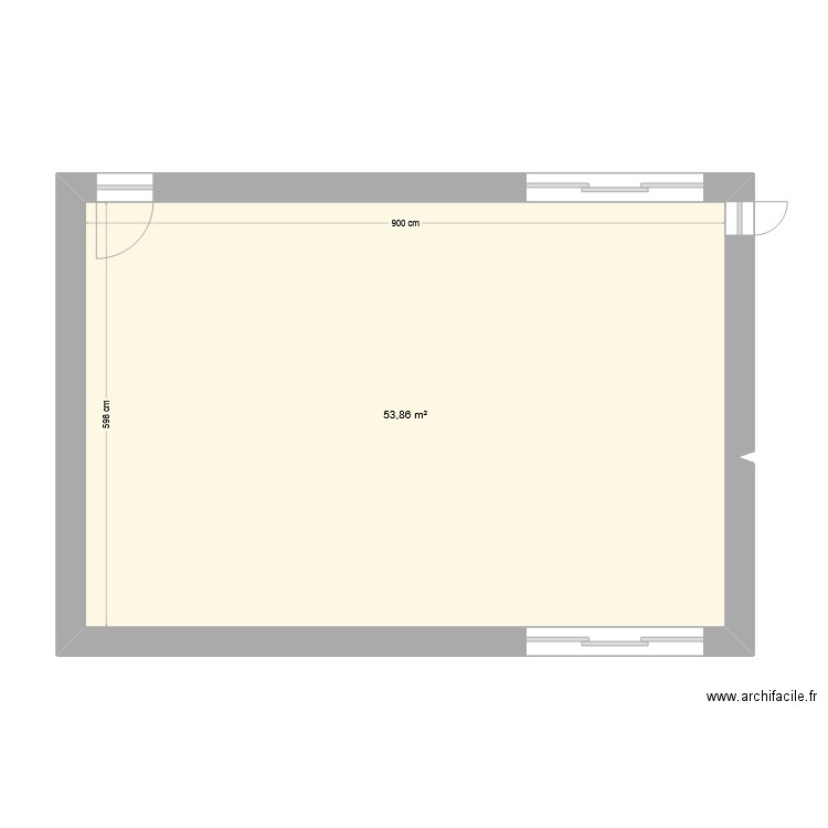 Mary Isabelle. Plan de 1 pièce et 54 m2